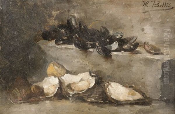 Fruits De Mer Oil Painting by Hubert Bellis