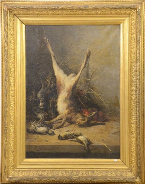 Nature Morte Au Lievre Oil Painting by Hubert Bellis