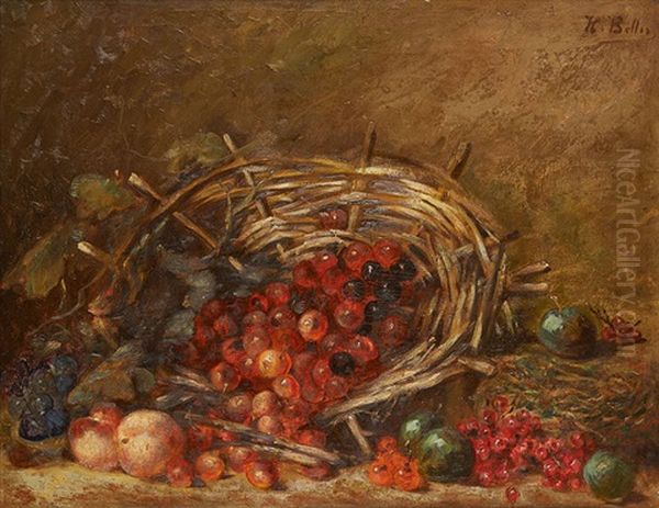 Le Panier De Cerises Oil Painting by Hubert Bellis