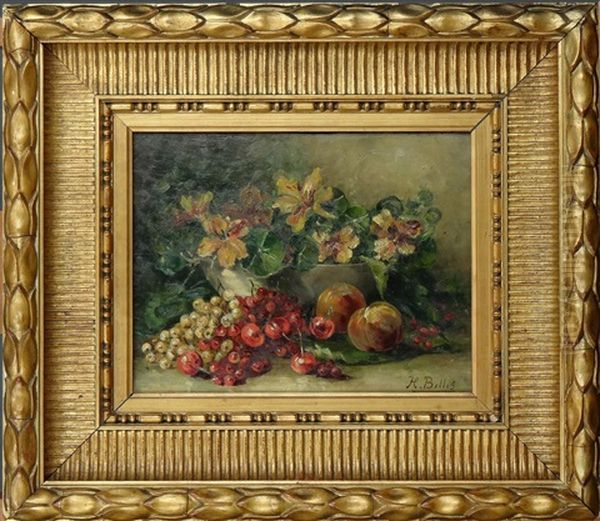 Nature Morte Aux Groseilles Oil Painting by Hubert Bellis