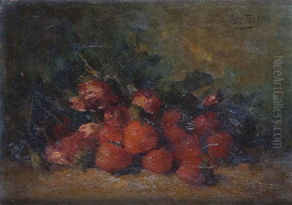 Fraises Oil Painting by Hubert Bellis