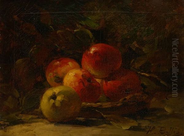 Composition Aux Pommes Oil Painting by Hubert Bellis