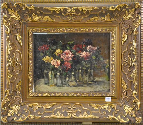 Roses Oil Painting by Hubert Bellis