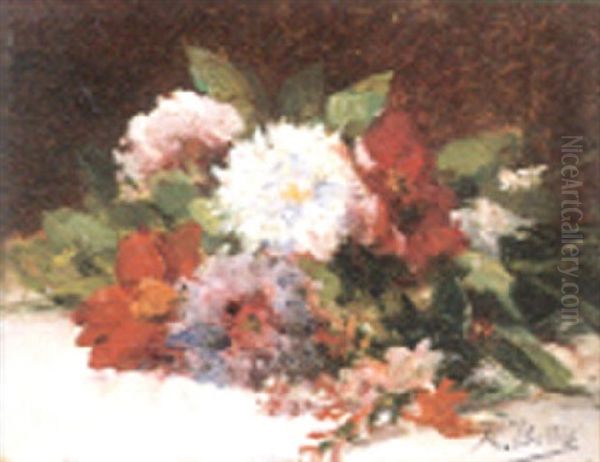 Bloemenstilleven Oil Painting by Hubert Bellis