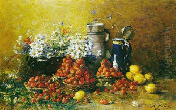 Grosses Stilleben Oil Painting by Hubert Bellis