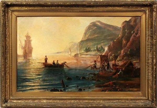 Harbor Scene Oil Painting by Pietro Bello