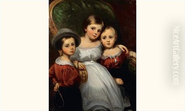 Portrait De Famille Oil Painting by Jean-Hilaire Belloc