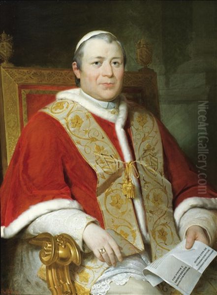 Portrait Du Pape Pie Ix Oil Painting by Andrei Franzowitsch Belloli