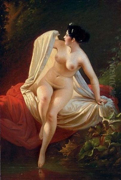 Bather Oil Painting by Andrei Franzowitsch Belloli