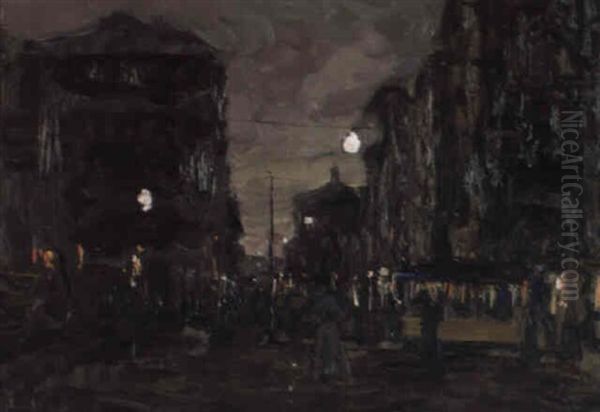 Crepuscolo Invernale, Milano Oil Painting by Giorgio Belloni