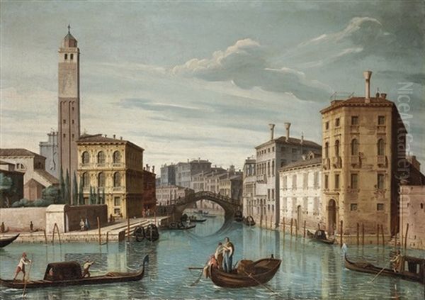 The Entrance To The Canareggio, Venice Oil Painting by Pietro Bellotti