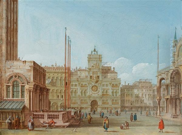 The Piazza San Marco Oil Painting by Pietro Bellotti