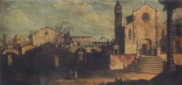 Landscape With A View Of Padua Oil Painting by Pietro Bellotti