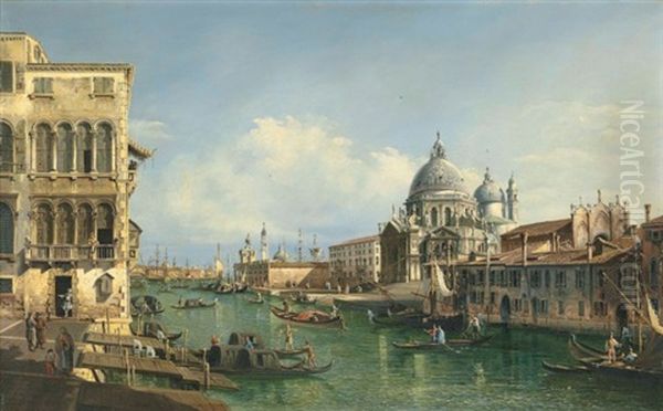 The Grand Canal, Venice, With The Santa Maria Della Salute Oil Painting by Bernardo Bellotto