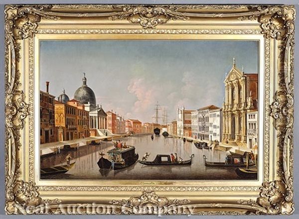 Capriccio Of Venice From The Bacino Di San Marco Oil Painting by Bernardo Bellotto