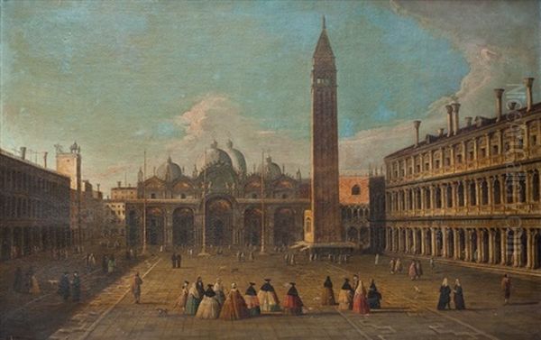 Plaza San Marcos Oil Painting by Bernardo Bellotto