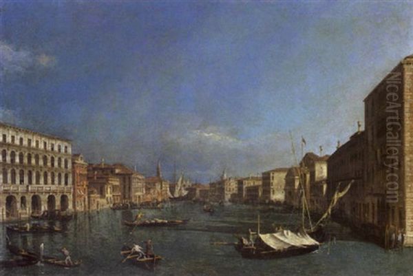 Venezia: Veduta Del Canal Grande Oil Painting by Bernardo Bellotto