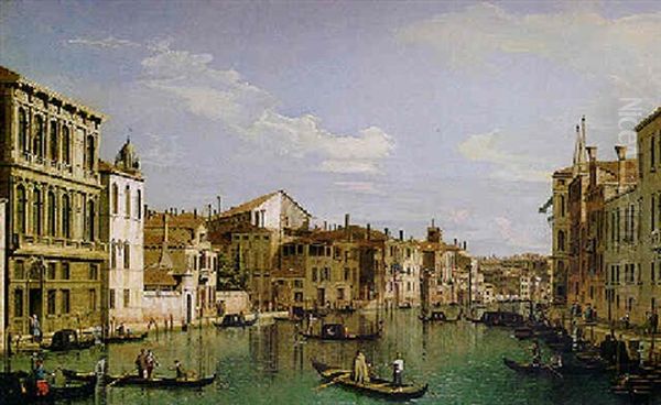 View Of The Grand Canal, Venice Oil Painting by Bernardo Bellotto