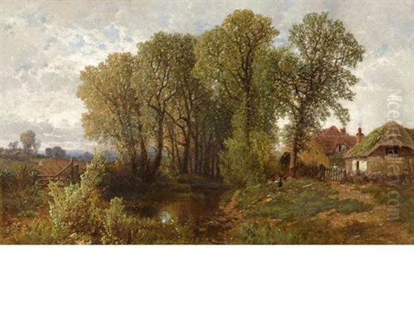 Summer Day By The River Oil Painting by Albert Fitch Bellows