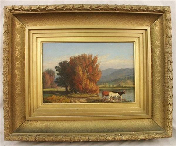 Cows Oil Painting by Albert Fitch Bellows