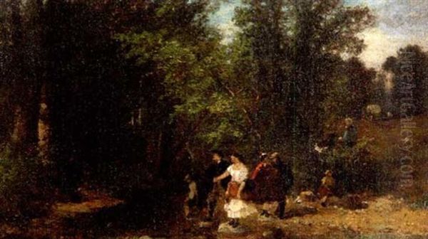 A Day In The Woods Oil Painting by Albert Fitch Bellows