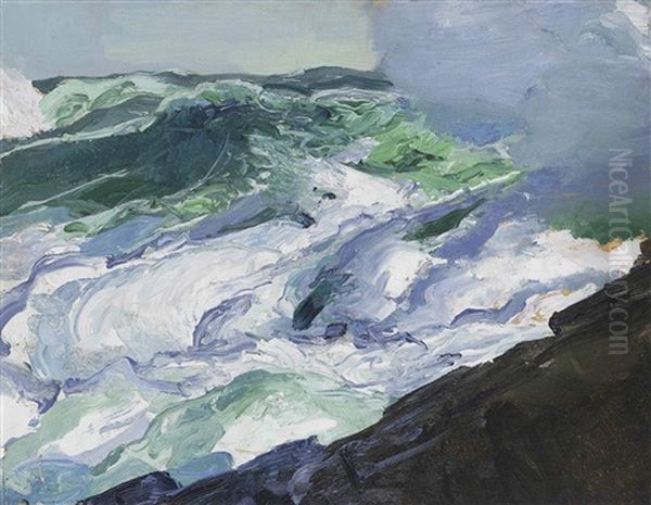 Tumble Of Waters Oil Painting by George Bellows