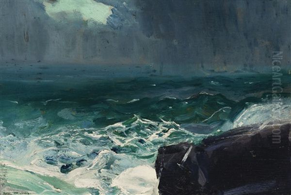 Approach Of Rain Oil Painting by George Bellows