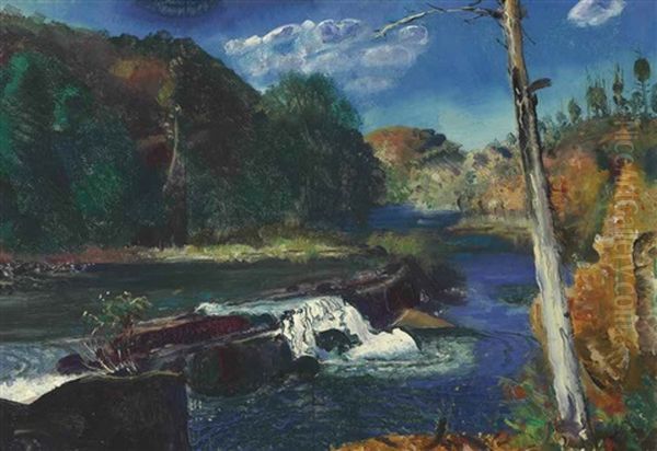 Mill Dam Oil Painting by George Bellows