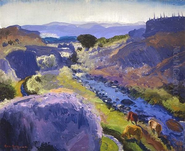 Santa Fe Canyon Oil Painting by George Bellows