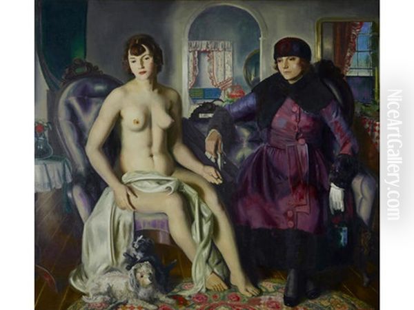 Two Women Oil Painting by George Bellows