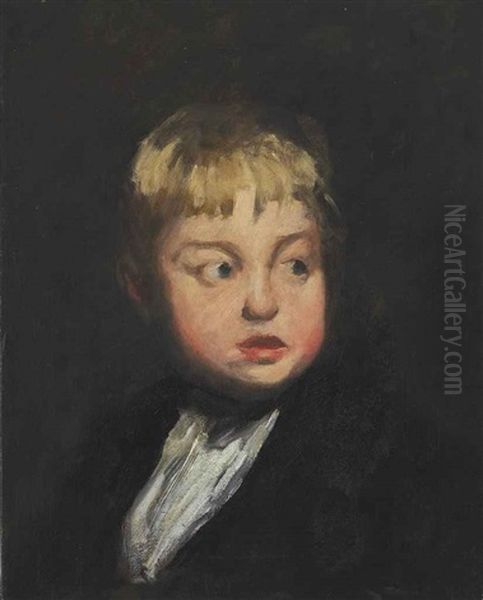 Head Of A Boy Oil Painting by George Bellows