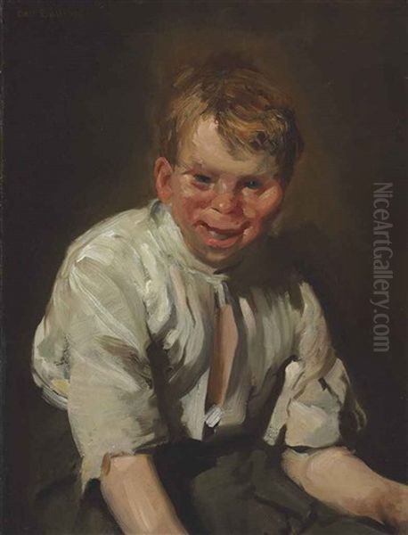 Portrait Of A Laughing Boy Oil Painting by George Bellows