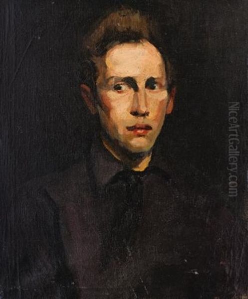 Portrait Of A Young Man Oil Painting by George Bellows