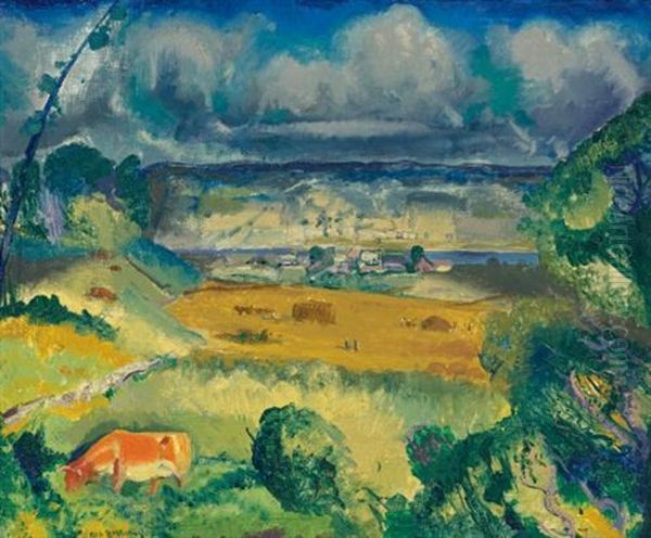 Clouds And Meadow Oil Painting by George Bellows