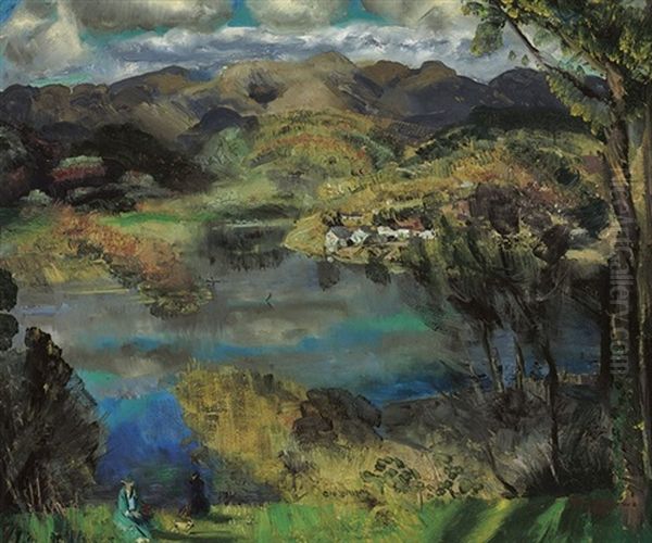 River At Saugerties Oil Painting by George Bellows