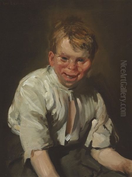 Portrait Of A Laughing Boy Oil Painting by George Bellows