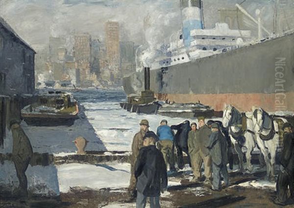 Men Of The Docks Oil Painting by George Bellows