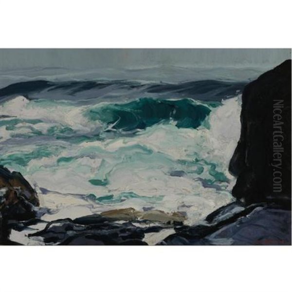 Tide Ledge Oil Painting by George Bellows