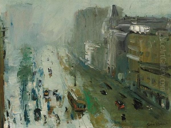 Upper Broadway Oil Painting by George Bellows