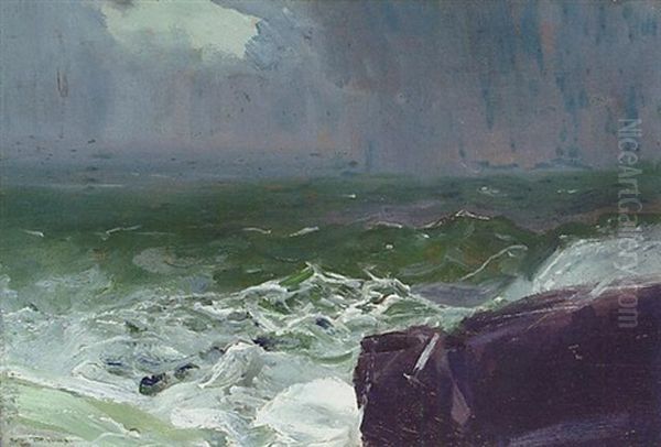 Approach Of Rain Oil Painting by George Bellows