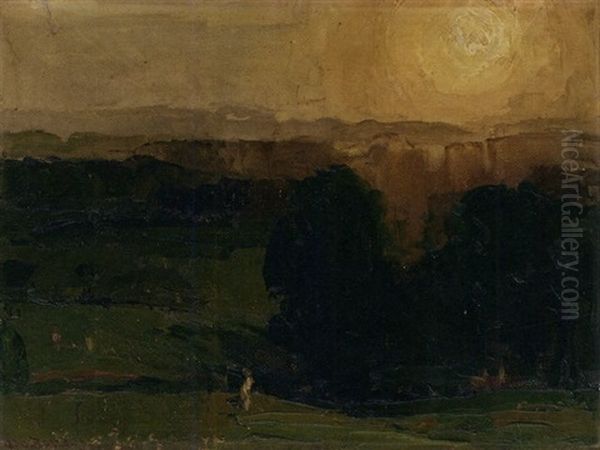 Sunset, Jersey Hills Oil Painting by George Bellows