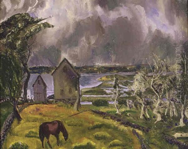 Dead Orchard Oil Painting by George Bellows