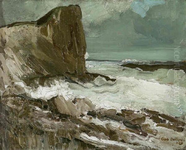 Gull Rock And Whitehead Oil Painting by George Bellows