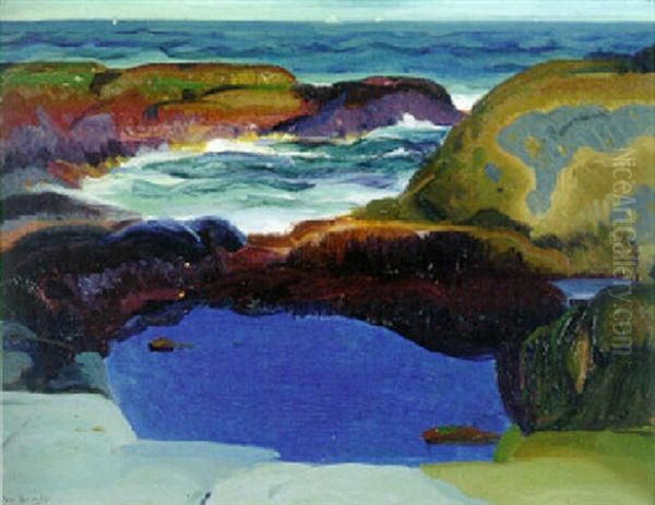 The Blue Pool Oil Painting by George Bellows