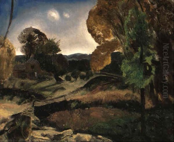 Little Bridge, Woodstock Oil Painting by George Bellows