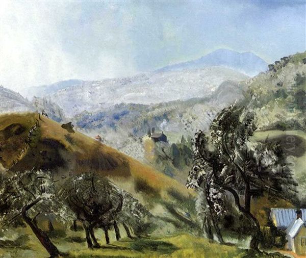 Mountain Orchard Oil Painting by George Bellows