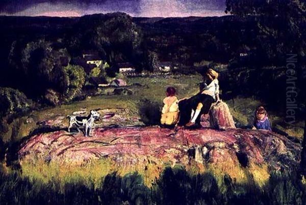 Three Children Oil Painting by George Bellows