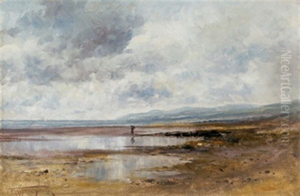 Clam Digger On The Bay Of Fundy Oil Painting by Frederic Marlett Bell-Smith