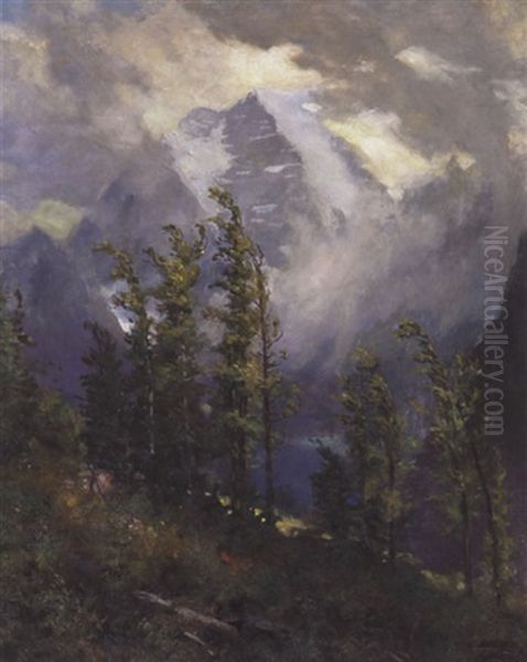 Coming Storm In The Rockies Oil Painting by Frederic Marlett Bell-Smith