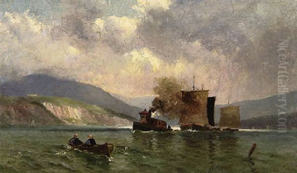 Marine Scene Oil Painting by Frederic Marlett Bell-Smith